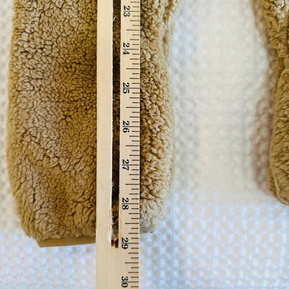 The North Face Campshire One piece Tan Fleece Sherpa 12-18m Khaki Hooded Suit - Picture 7 of 8